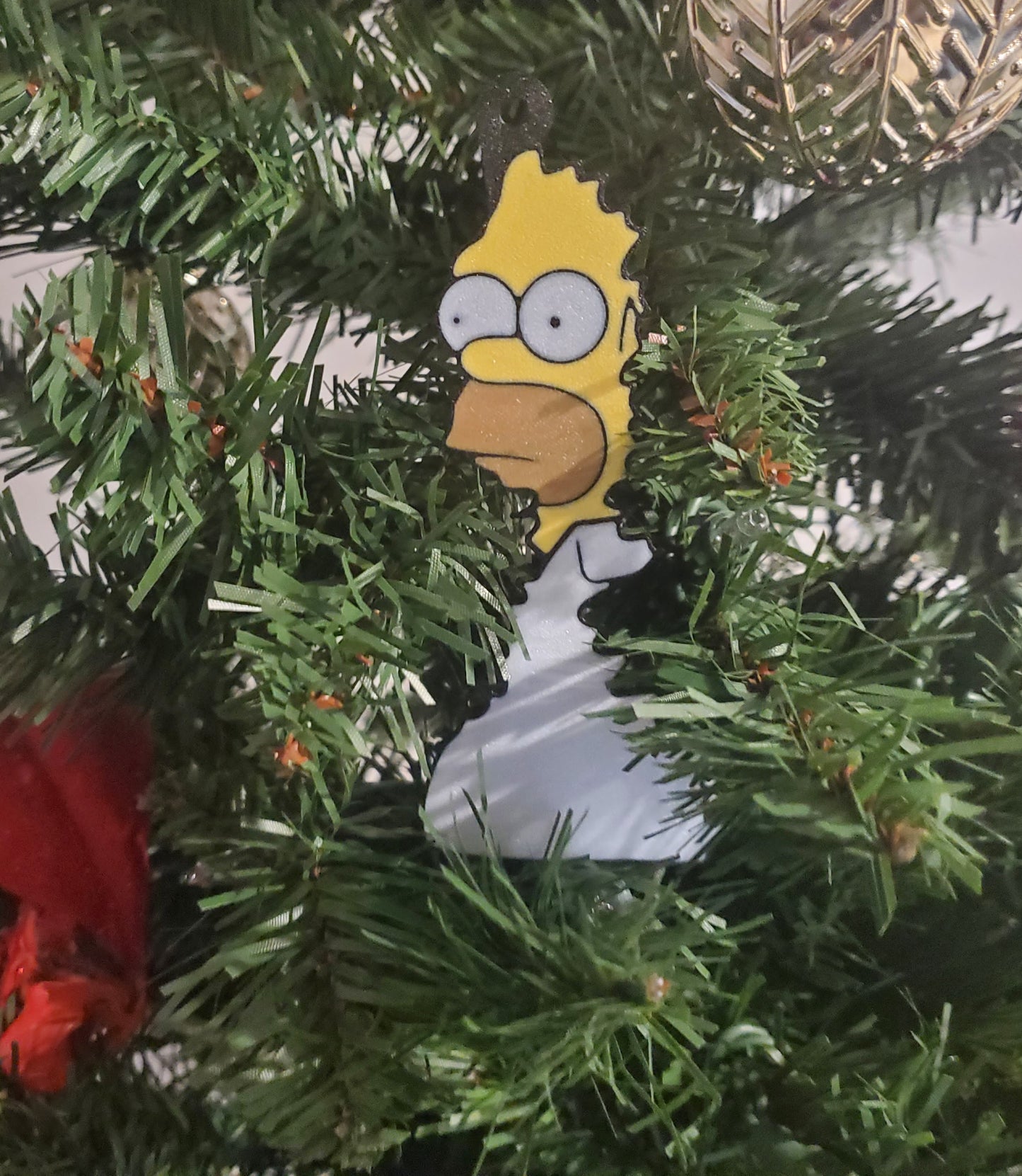Homer Bushes Meme Ornament