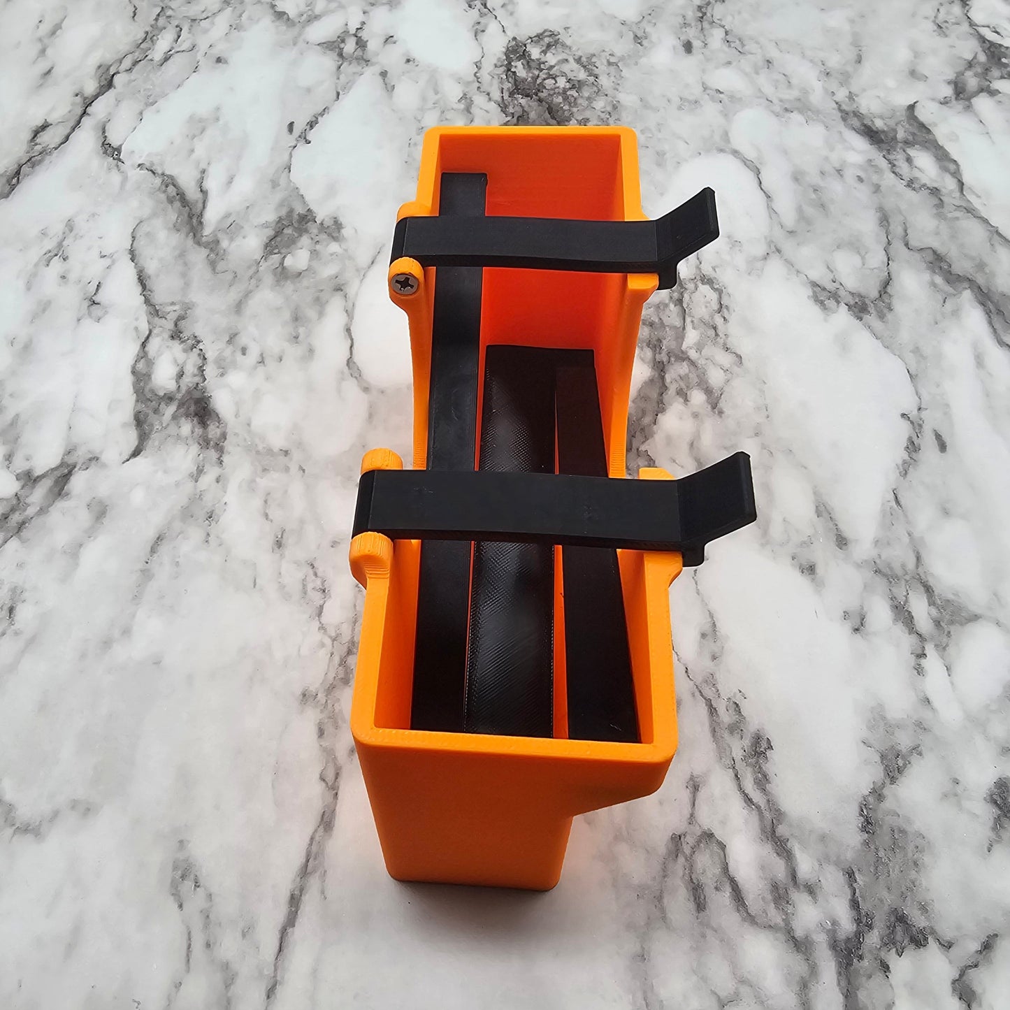 Overhead view showing the straps and inside pads