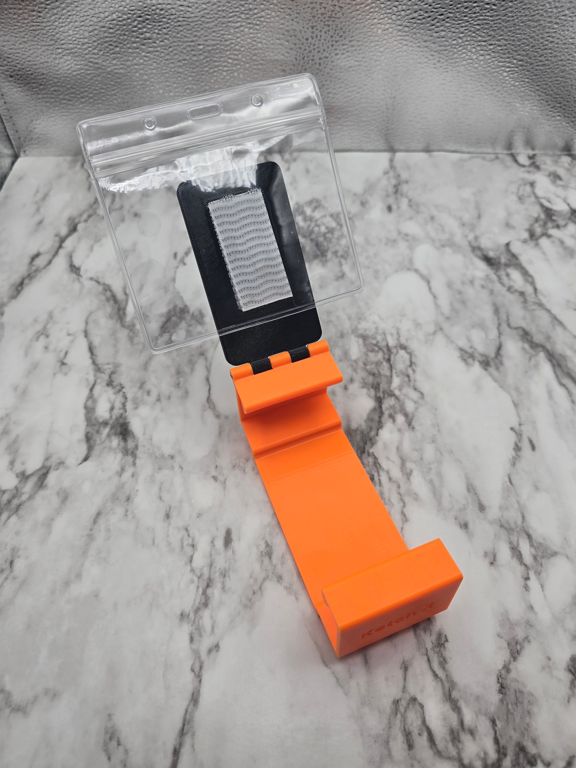 photo of the ID holder in the open position