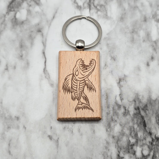 bradget fish wooden keychain