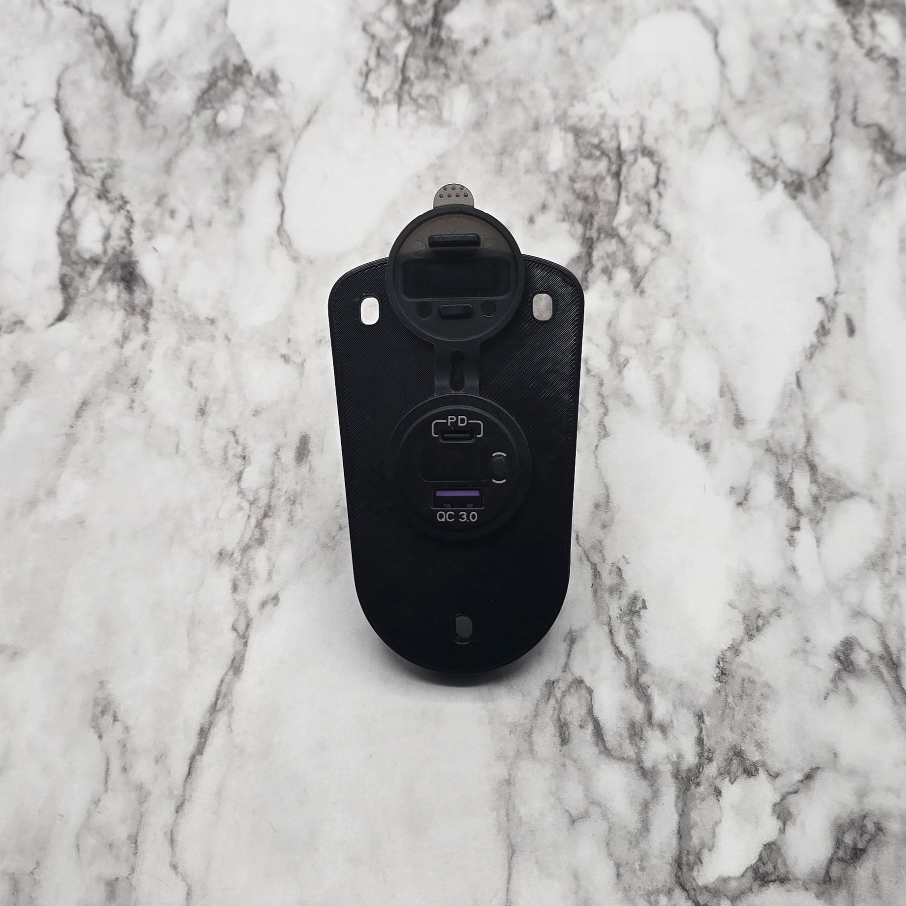 Outlet plate with outlet installed