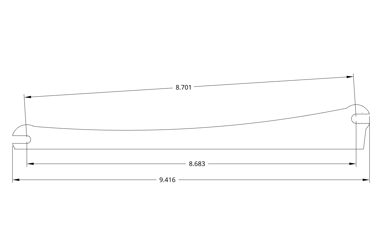 dimensional drawing showing the spacing of the mounting holes