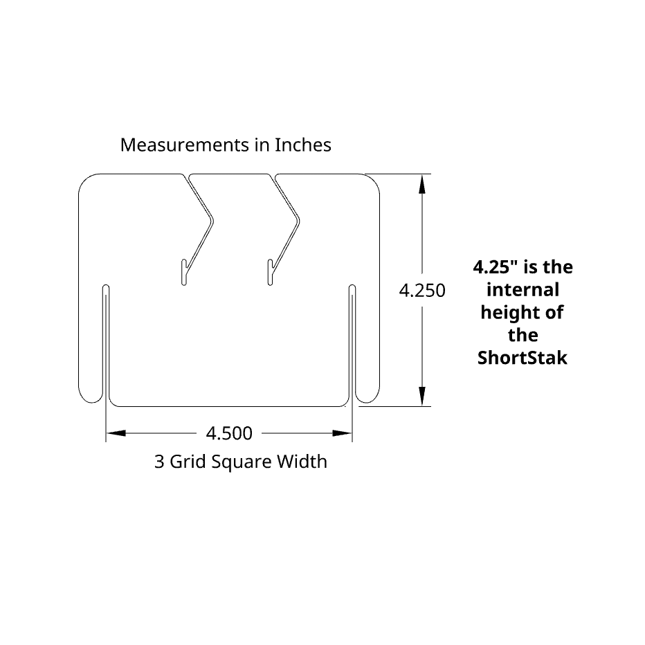 Dimensional drawing of the inserts