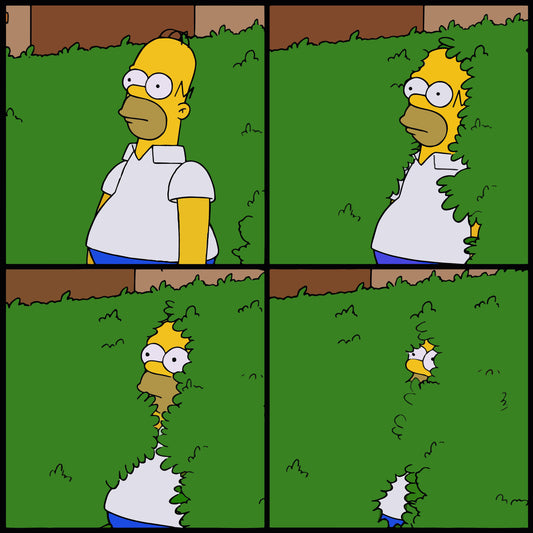 Homer Bushes Meme Ornament