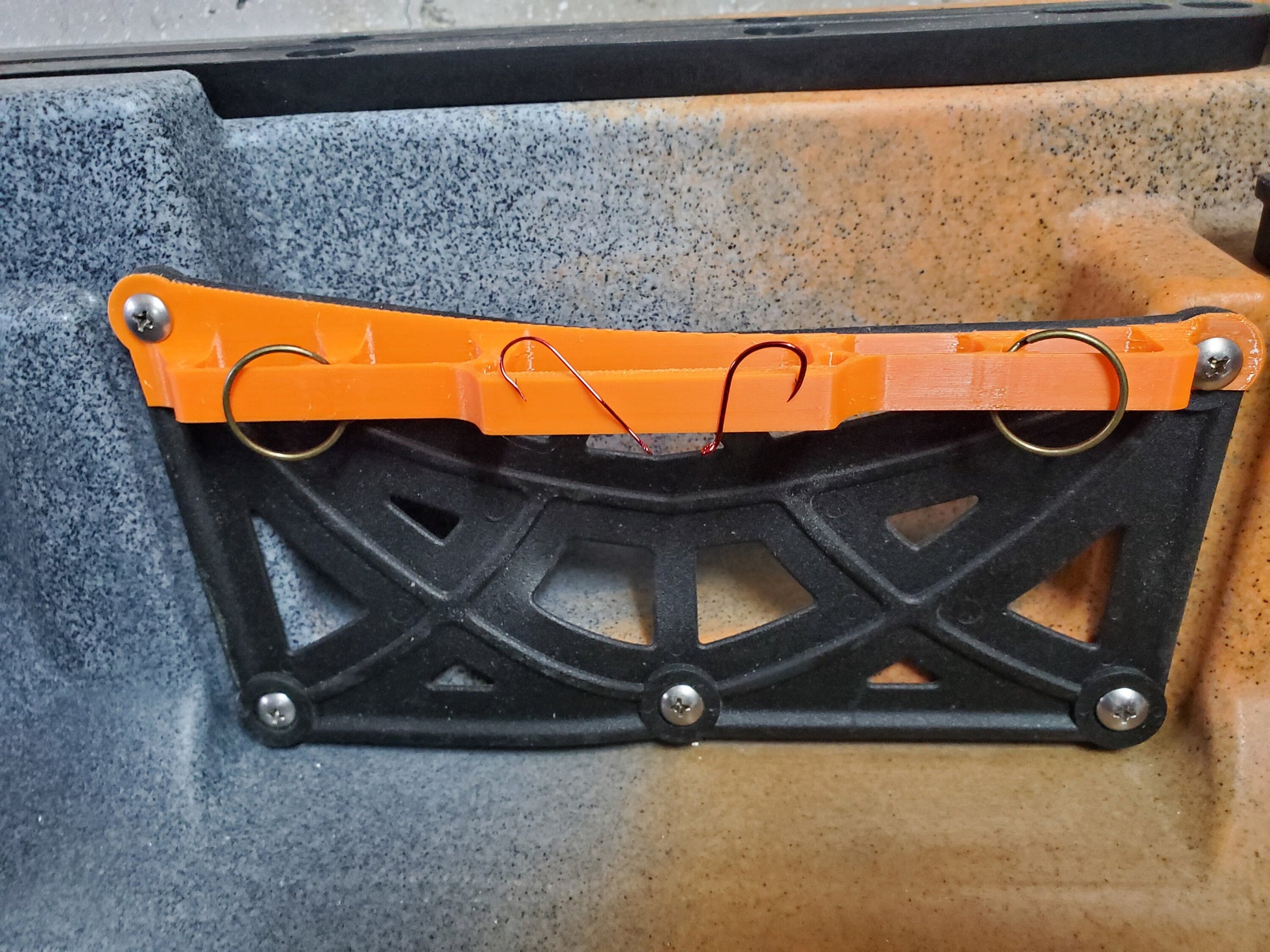 photo of old version side pocket tool holder with hooks held by magnets