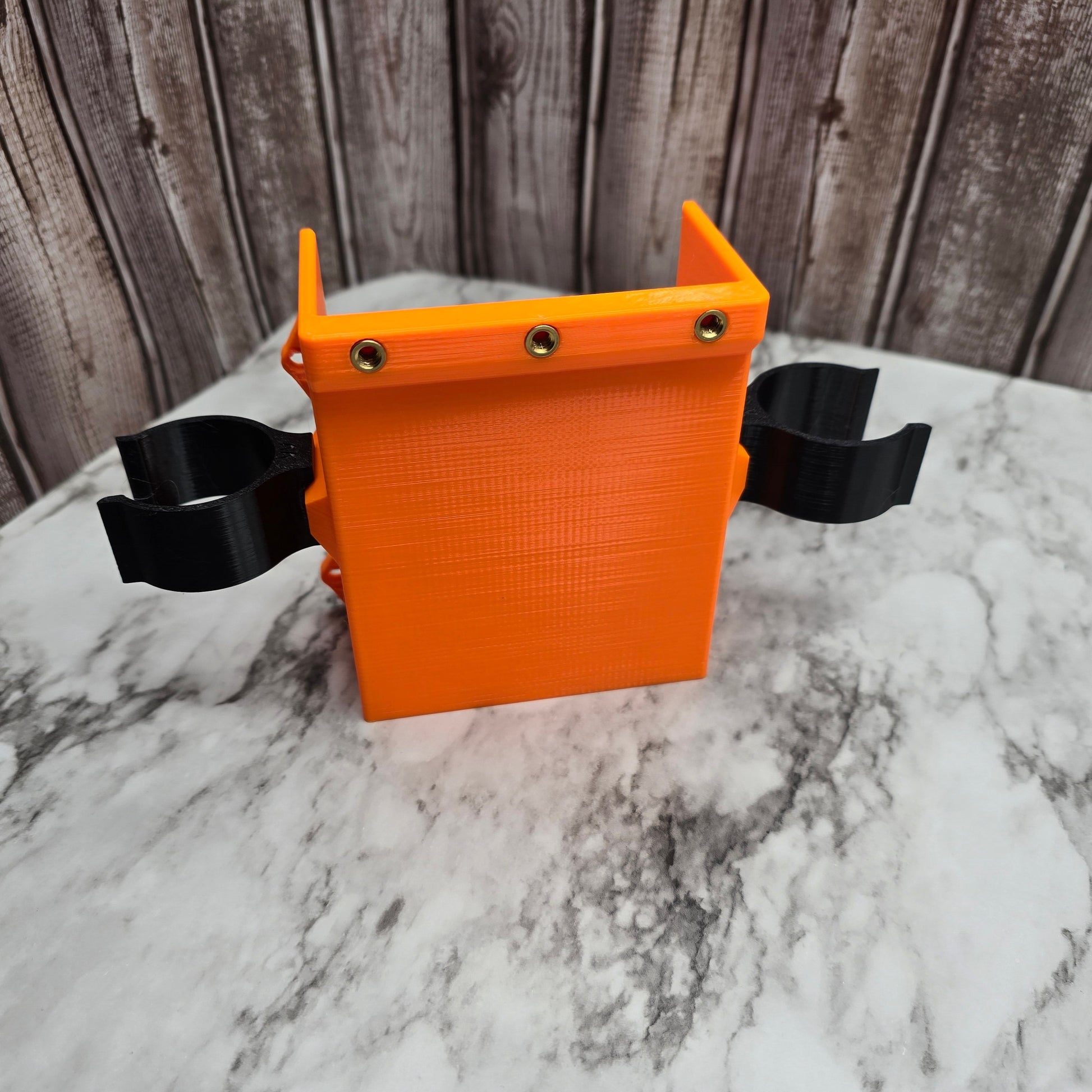 Photo showing two can clips installed on a BlackPak Pro Accessory Pocket