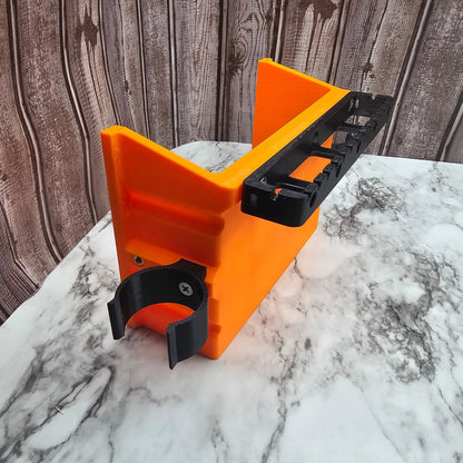 Photo showing the can clip installed on a large blackpak pro accessory pocket
