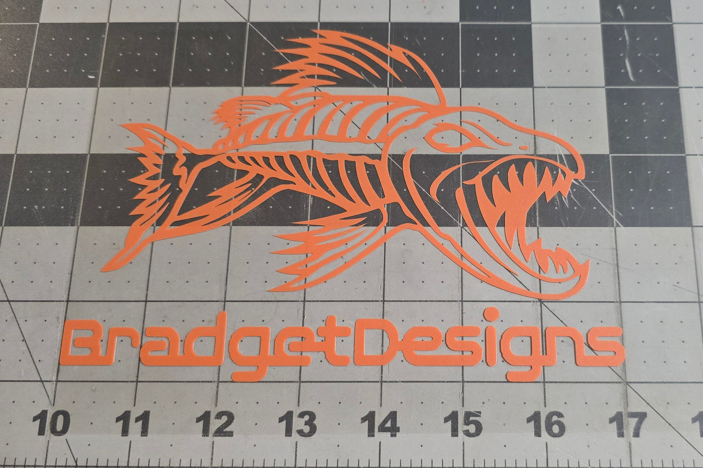 7" Decal in Orange