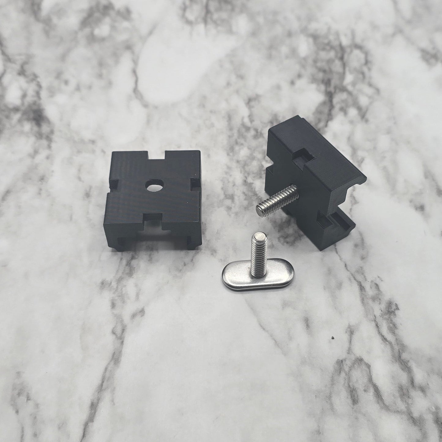 Black seat rail mounts w/ t-bolts