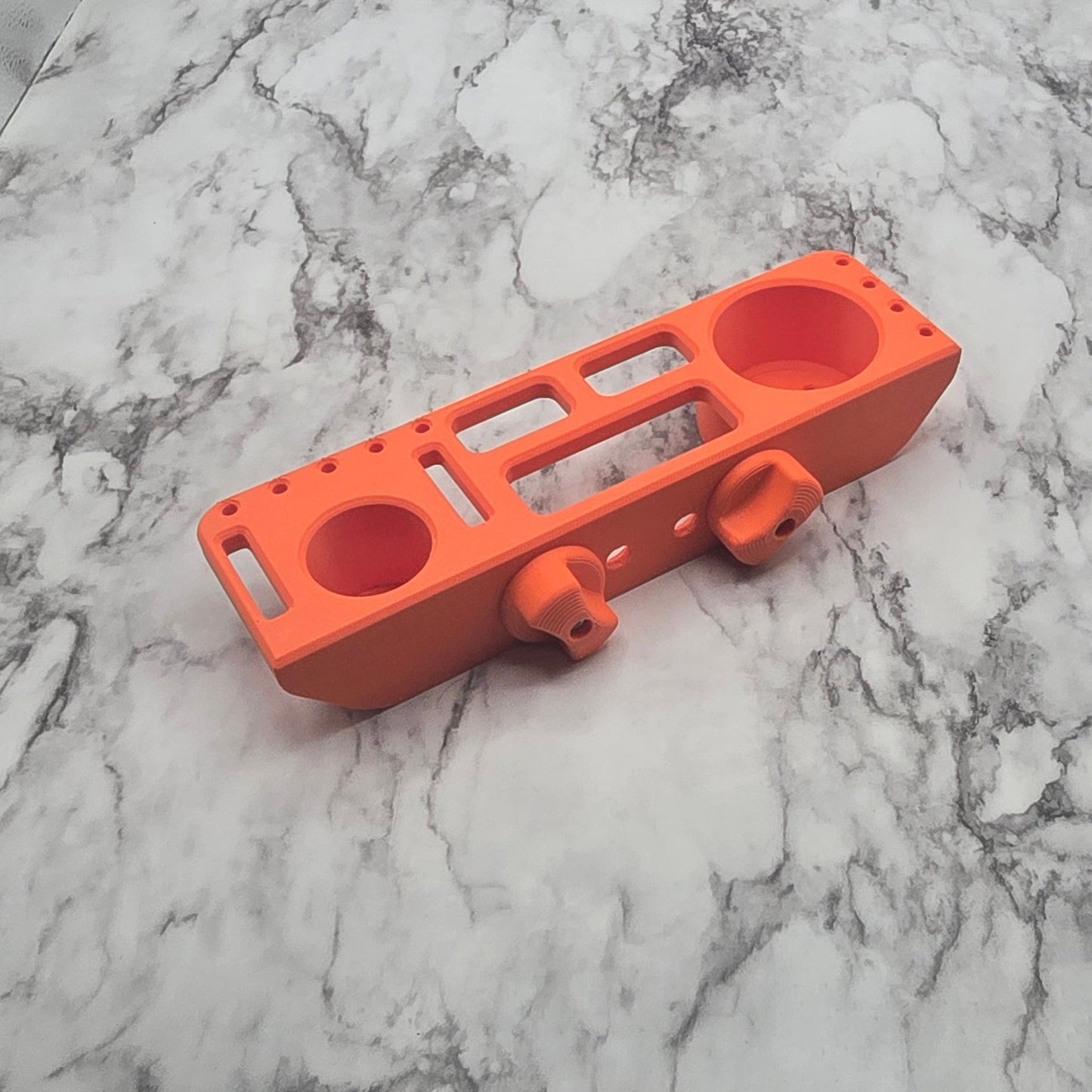 Photo of rear of dual bait tool hodler
