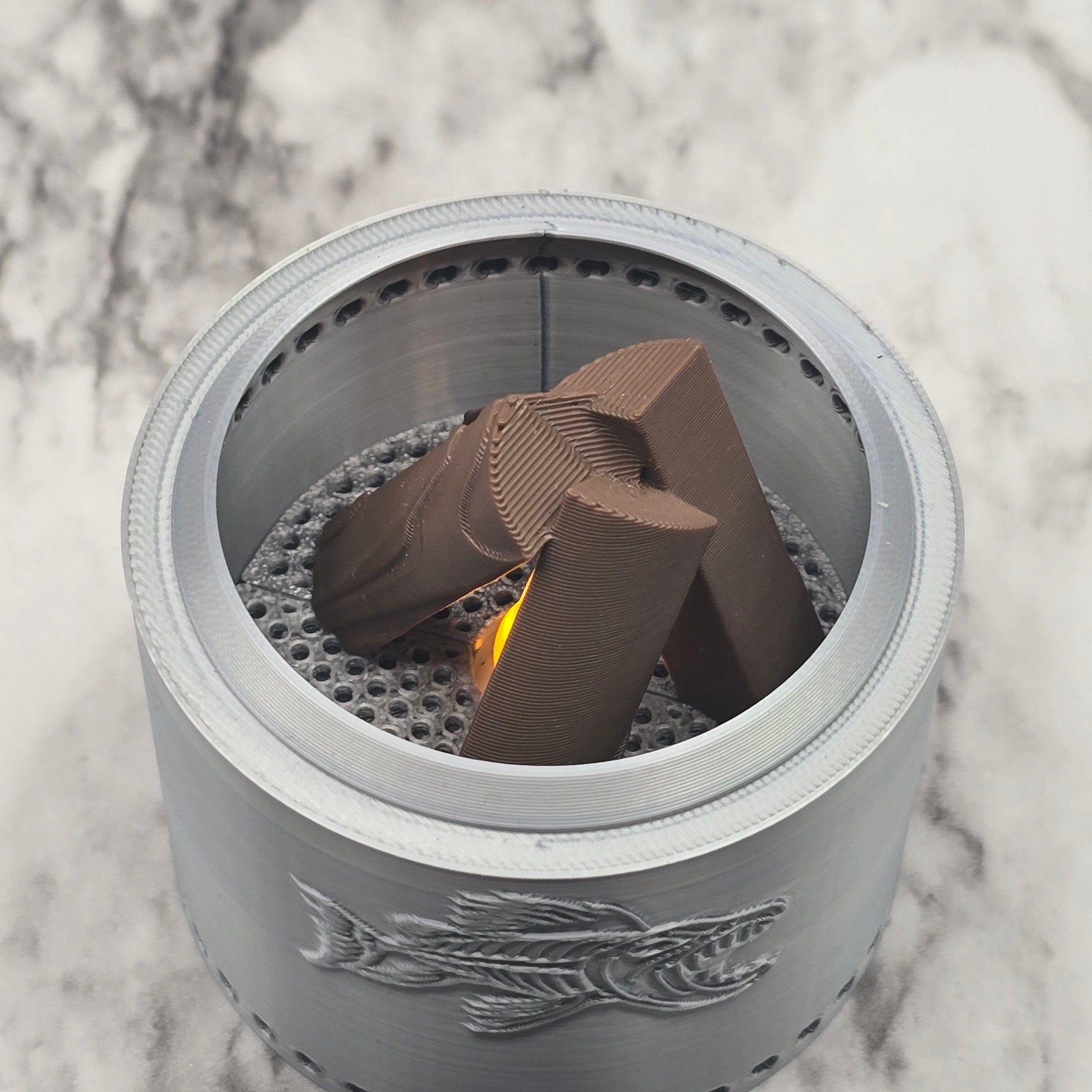 Photo of inside the fire pit