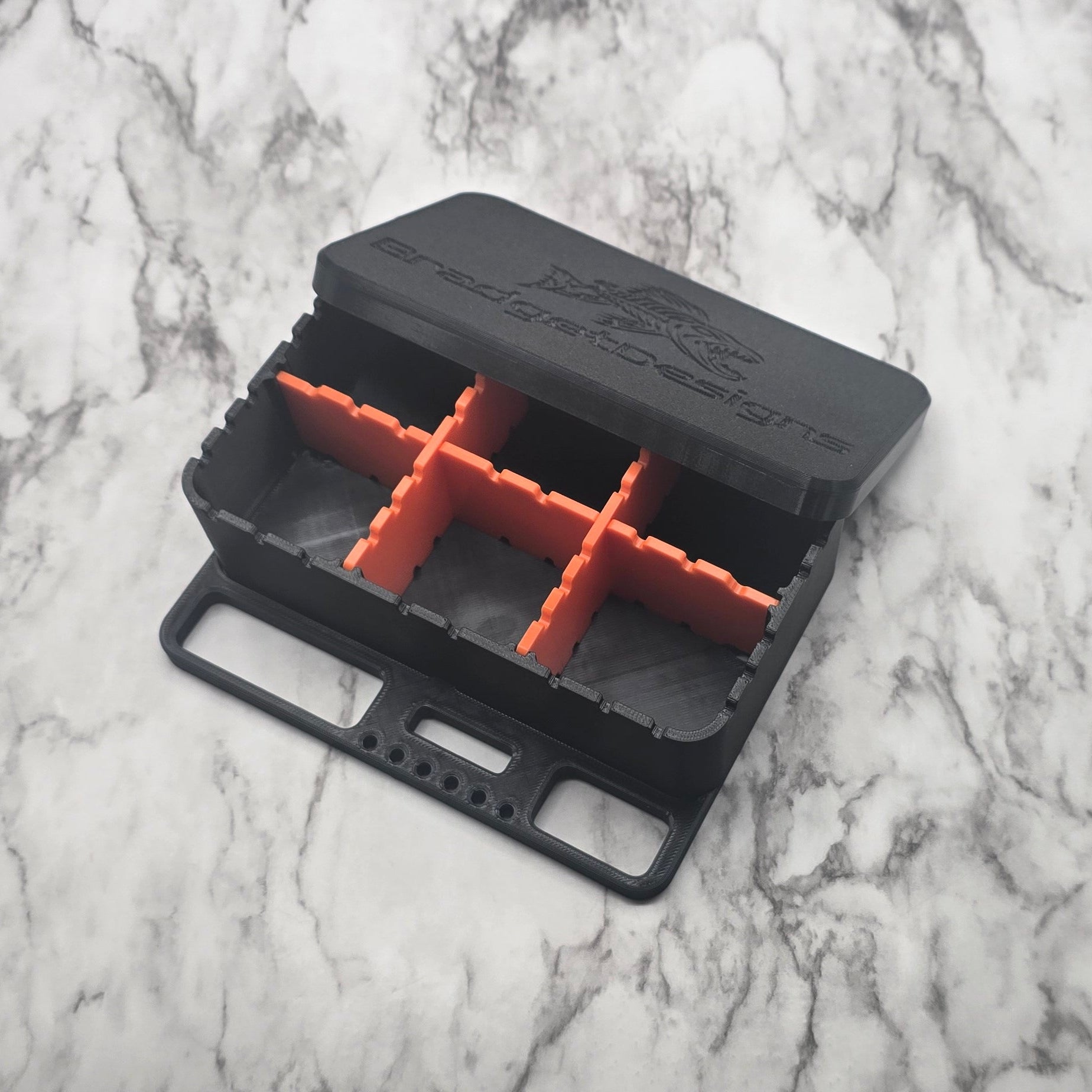 Tray with tool holder and lid