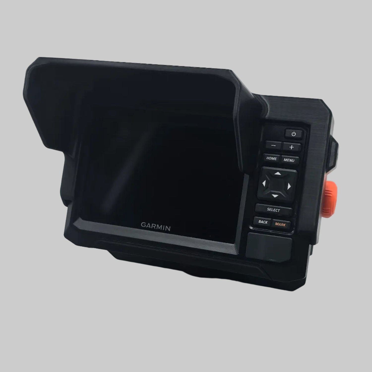 View with screen tilted up