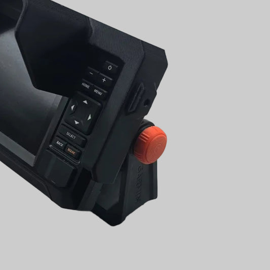 Knob installed on fish finder