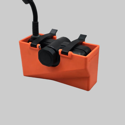 Side view of cover with transducer