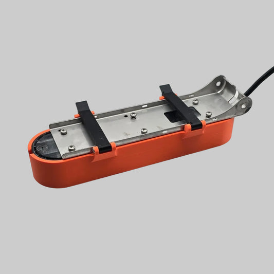 Cover with transducer installed
