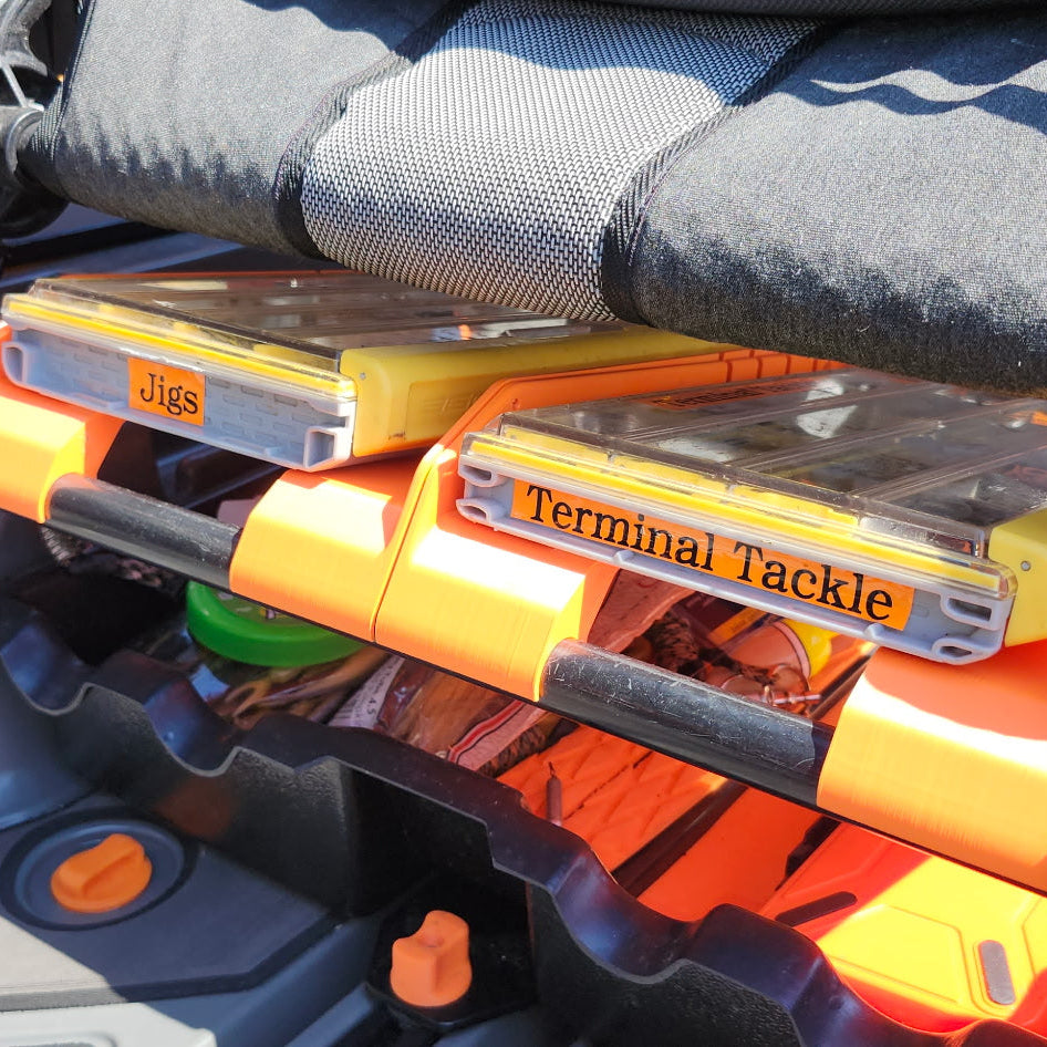 Under seat trays installed on a Hi Rise seat