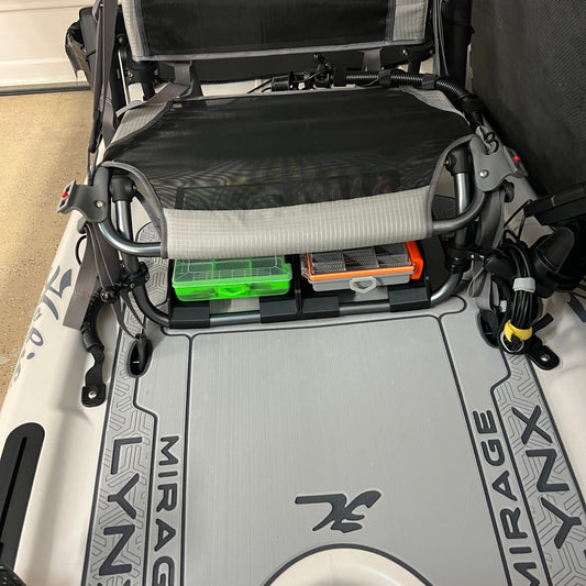 Photo of trays installed on Hobie Lynx