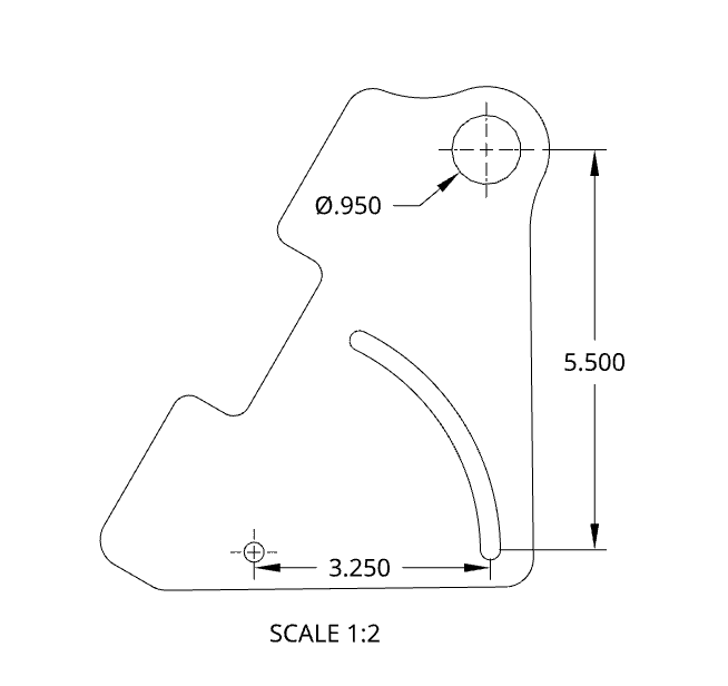 Dimensional image showing key measurements