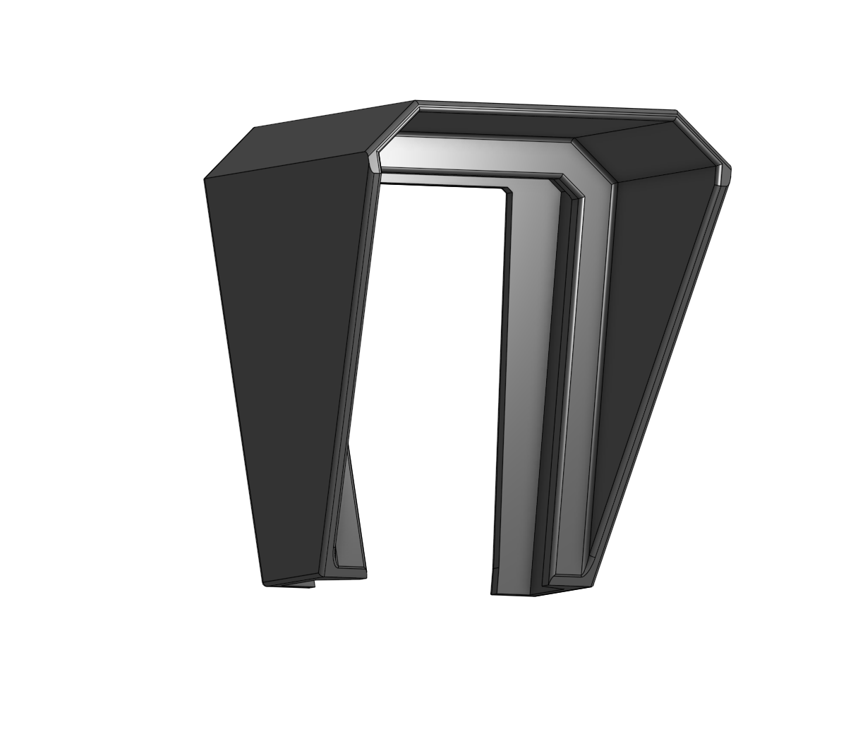 Angled view of the sunshade
