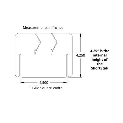 Dimensional drawing of the inserts