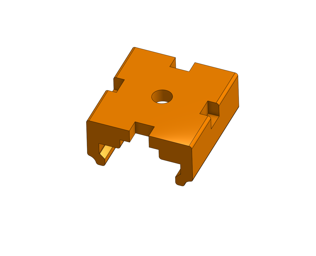 rendering of the seat rail mount model