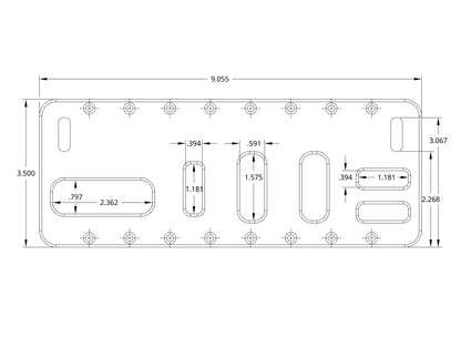 Dimensional drawing of the tool holder