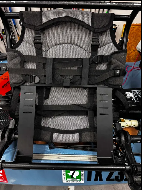 Example setup view under the seat