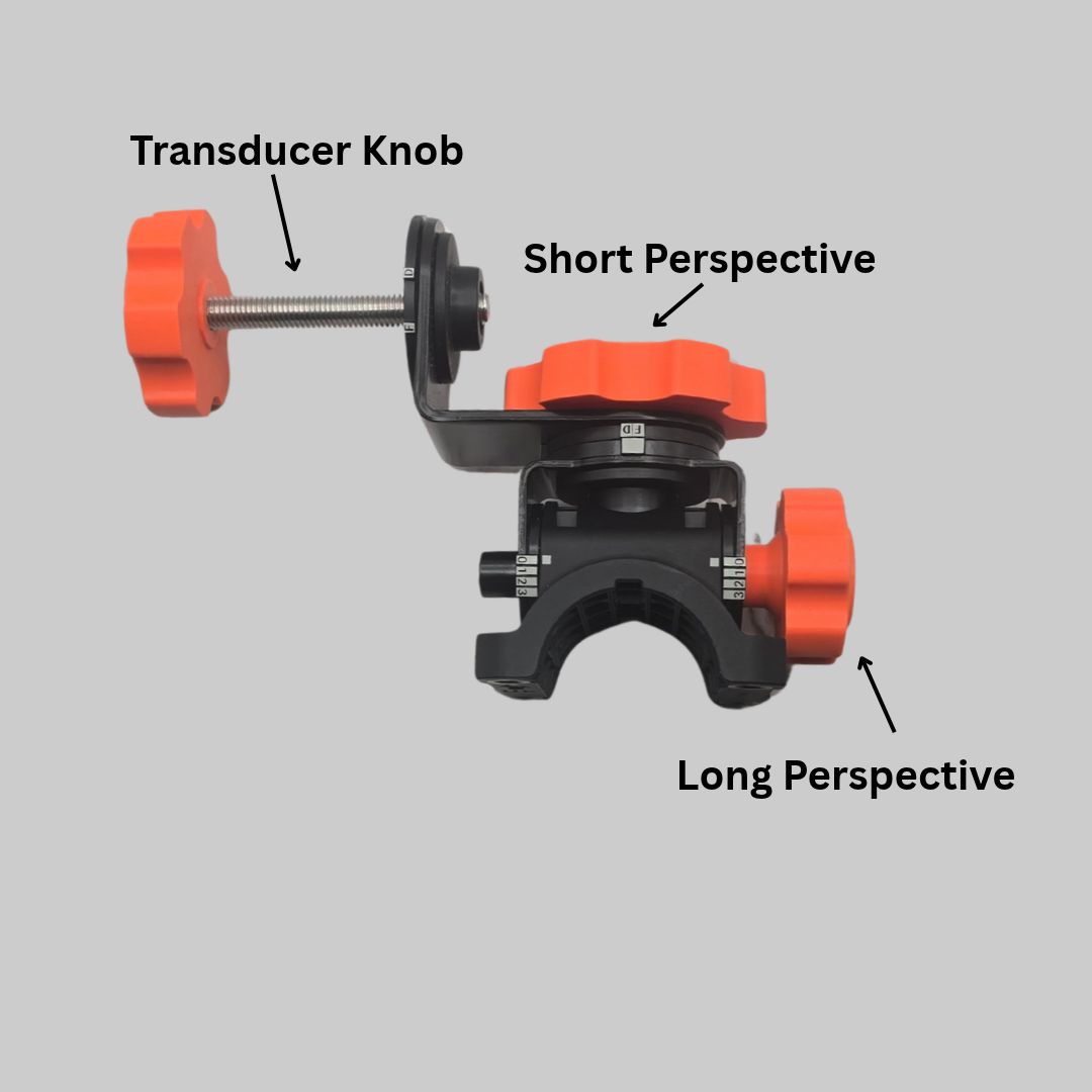 Image showing all three knobs on the perspective mount.