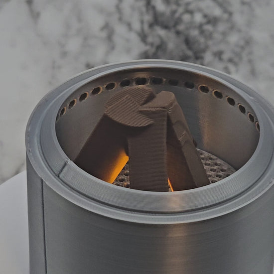 Video of fire pit with logo