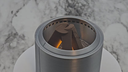 Video of fire pit with logo