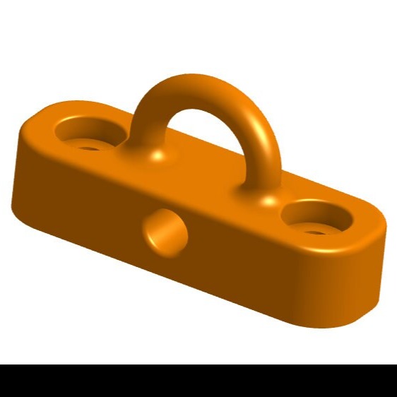 Model rendering of the hook base