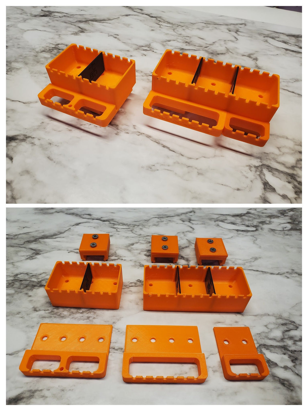 Image of the mid sized starter bundle parts and assembled into two units