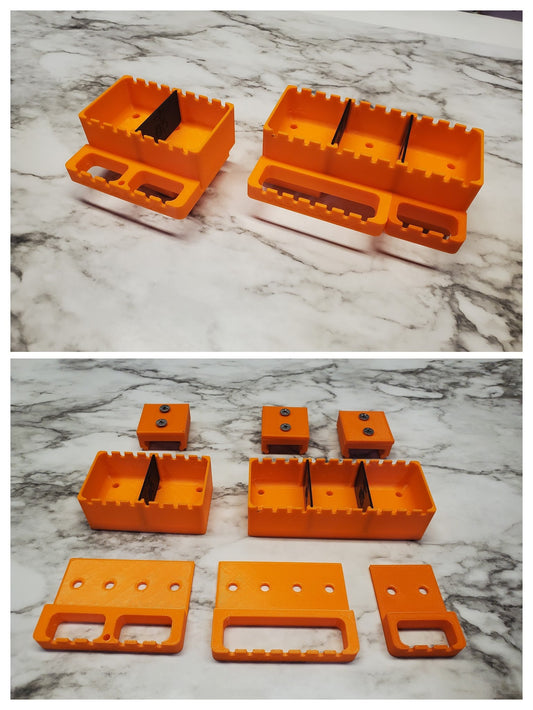 Image of the mid sized starter bundle parts and assembled into two units